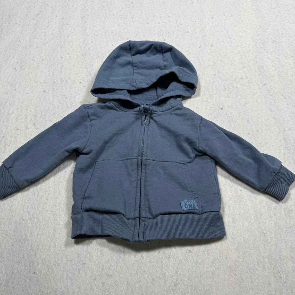 Carter's Little One Baby Blue Full Zip Hoodie Sweatshirt 6 Months Infant